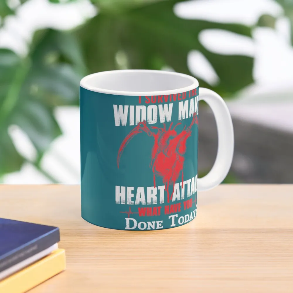

I Survived The Widow Maker Heart Attack Survivor Recovery Coffee Mug Breakfast Cups Free Shipping Mug