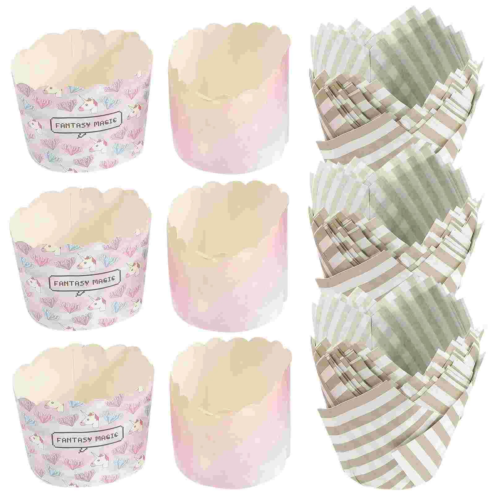 

100Pcs Cupcake Liners Baking Paper Cups Non Stick Wrappers (Random Color)