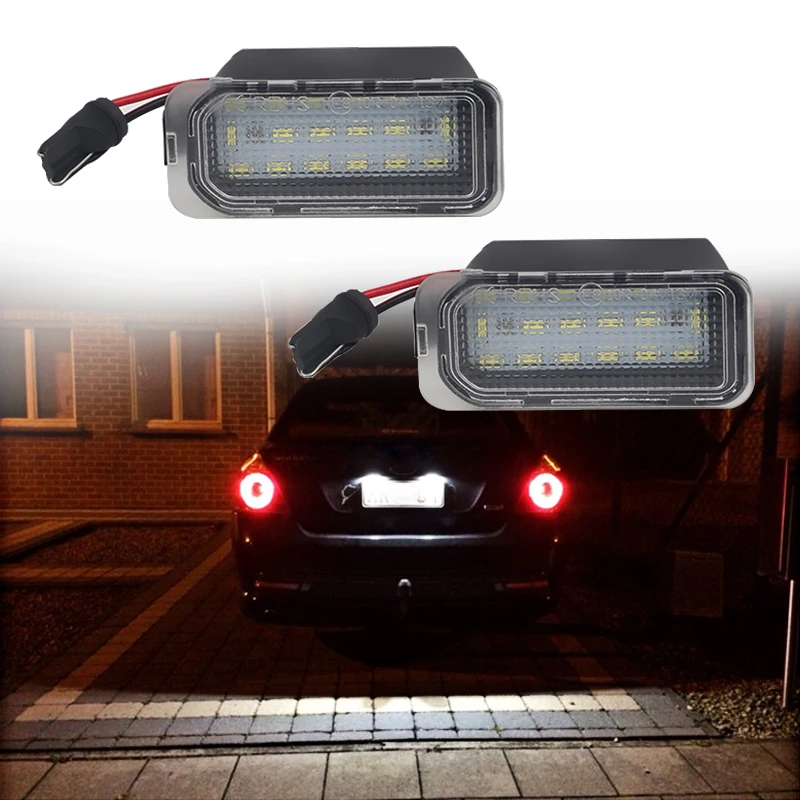 

LED Lights For Vehicles For Ford Fiesta JA8 Focus DA3 5D Focus Number License Plate Lights White License Plate Lamp For JAGUAR