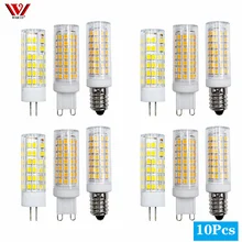 

10pcs/lot G4 G9 E14 LED Lamp 3W 5W 7W 9W Bulb AC220V-240V Candle Lights Replace 30W 40W 70W 90W Halogen For Chandelier Spotlight