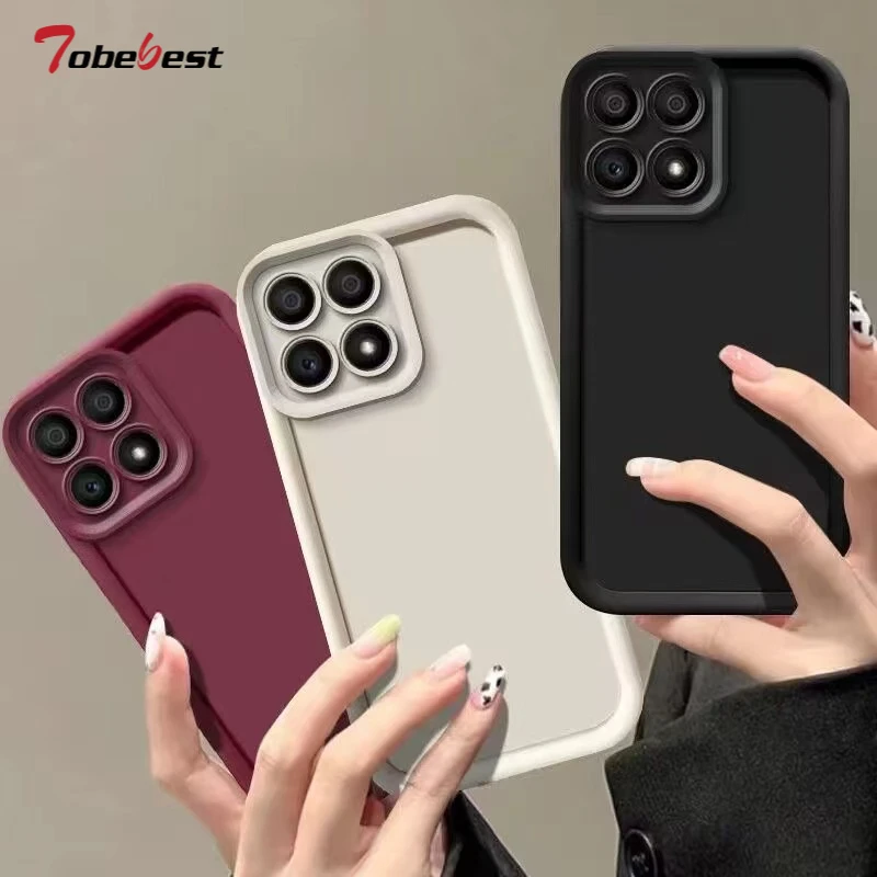 Silicone Camera Lens Protective Back Cover - Solid Color