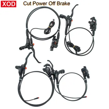 Freno di spegnimento per bici elettrica Set di freni a disco idraulici MTB Set di freni a disco idraulici per bici elettriche in lega di alluminio Scooter Controllo di potenza Shifter Freno per bicicletta
