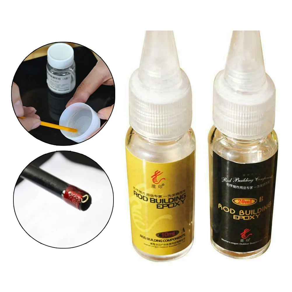 10/20ml Glue Epoxy For Fishing Rod Guide Building Epoxy Thread Coating A +  B Bottle Glue DIY Pole Building Component Repair Kit - AliExpress