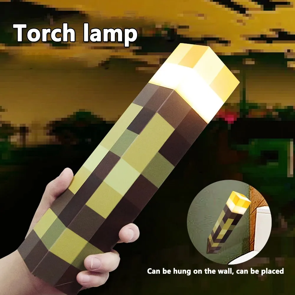 Torch light pixel wind remote control torch night light charging mine diamond