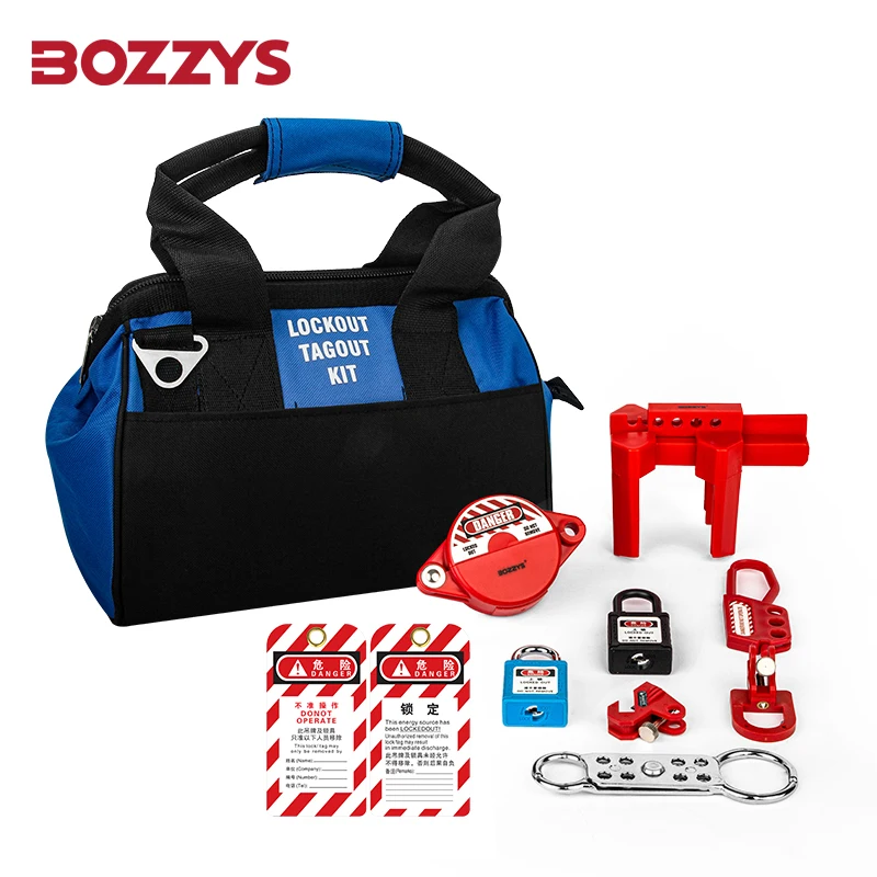 

BOZZYS Electrical and Valve Safety Combination Lockout Duffel Kit for OSHA-compliant Lockout-tagout Safety Program BD-Z11