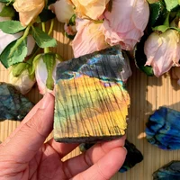 Dalles de Labradorite bleue 50g/100g/200g, pierres brutes, bijoux labradorite, bricolage, cadeau en cristal, tranche de pierre polie Big Flash, cadeau idéal 2