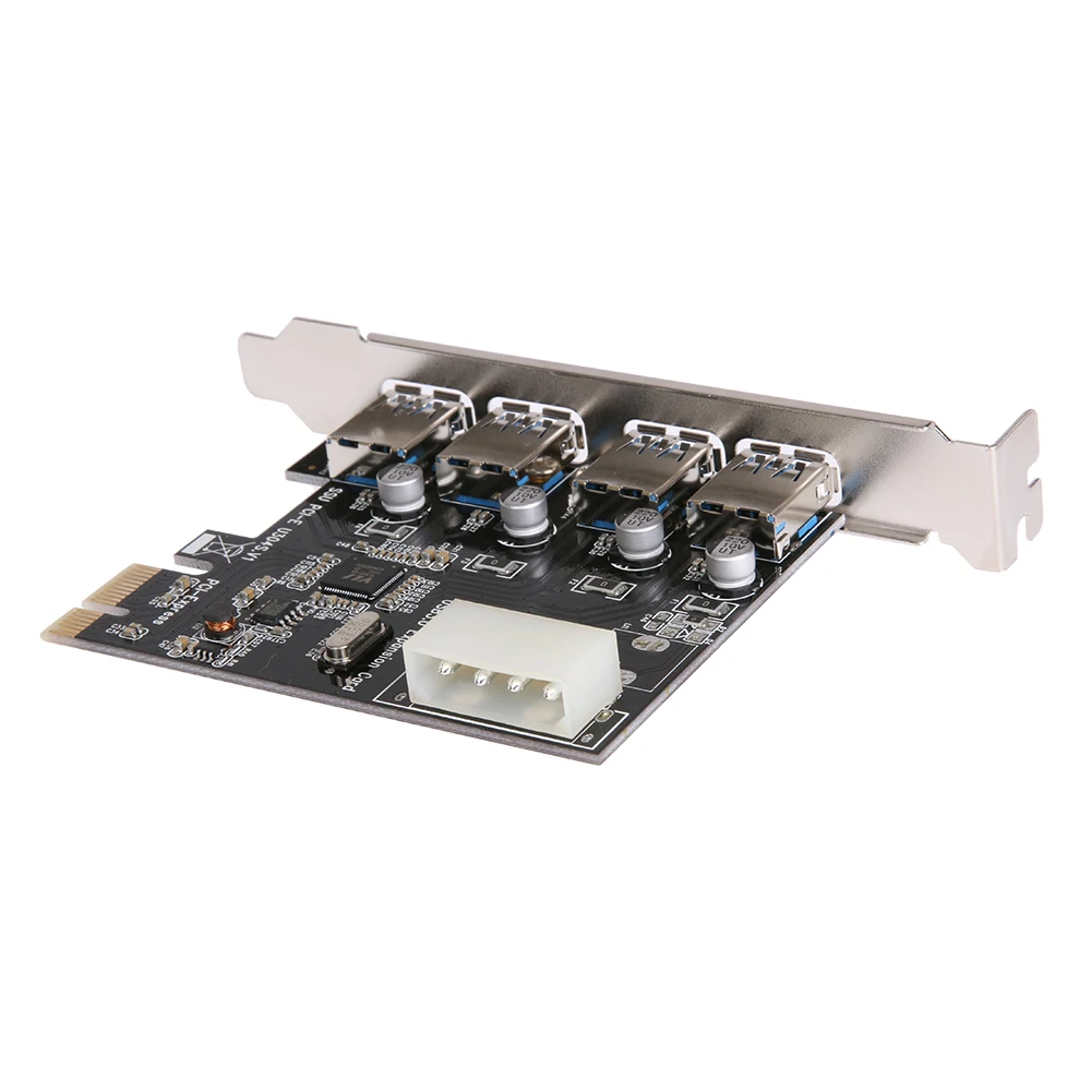 4포트 USB 3.0 PCI Express 확장 카드 5Gbps 초고속 PCI-E-USB3.0 확장 카드(Windows 10/8.1/8/7/XP용)