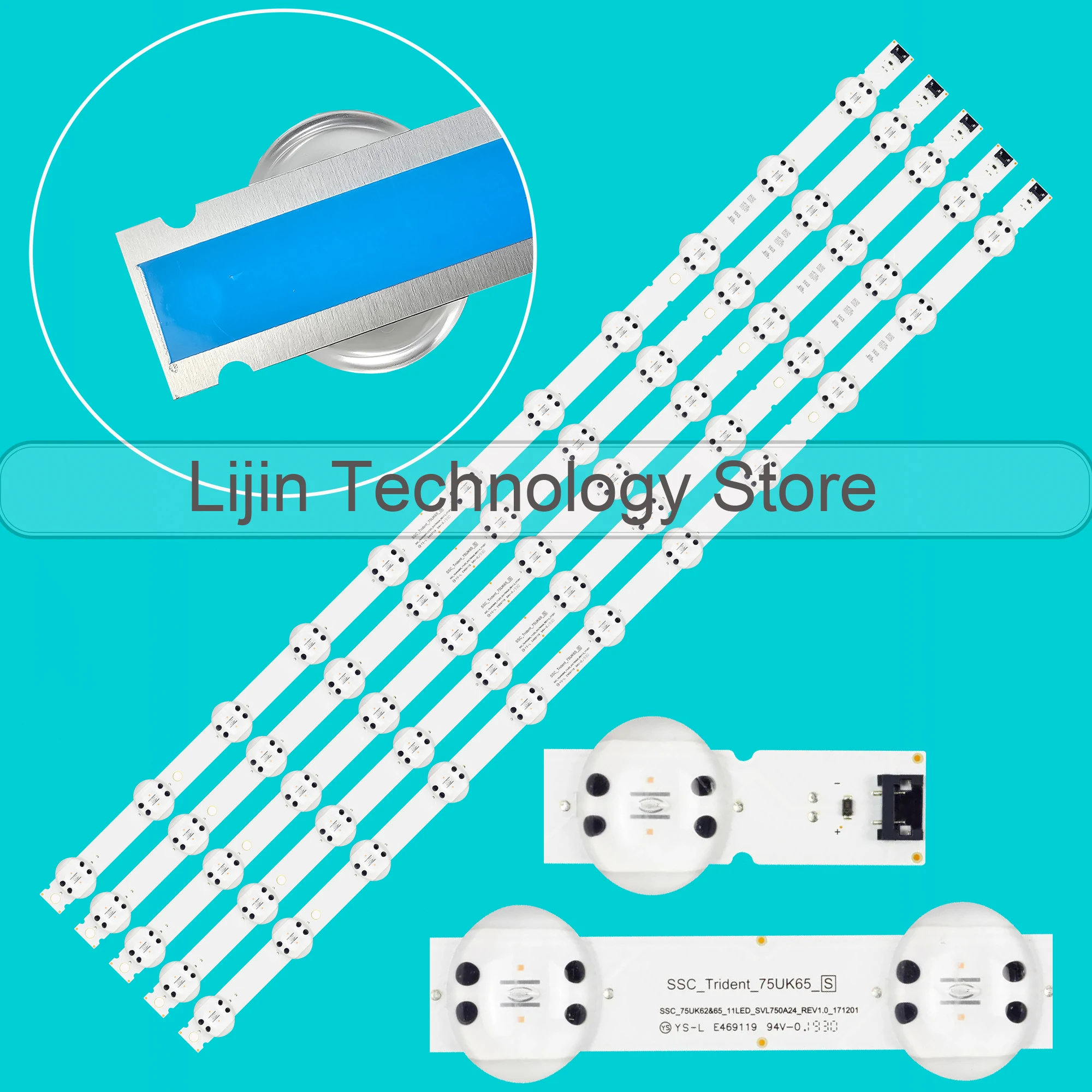New LED strip For 75UM7570 75UK65 75UK62 75UM7580PVA 75UM7000PLA 75UM7600PLB 75UM7570PUD 75UM6970PUB 75UM7570AUE 75UK65