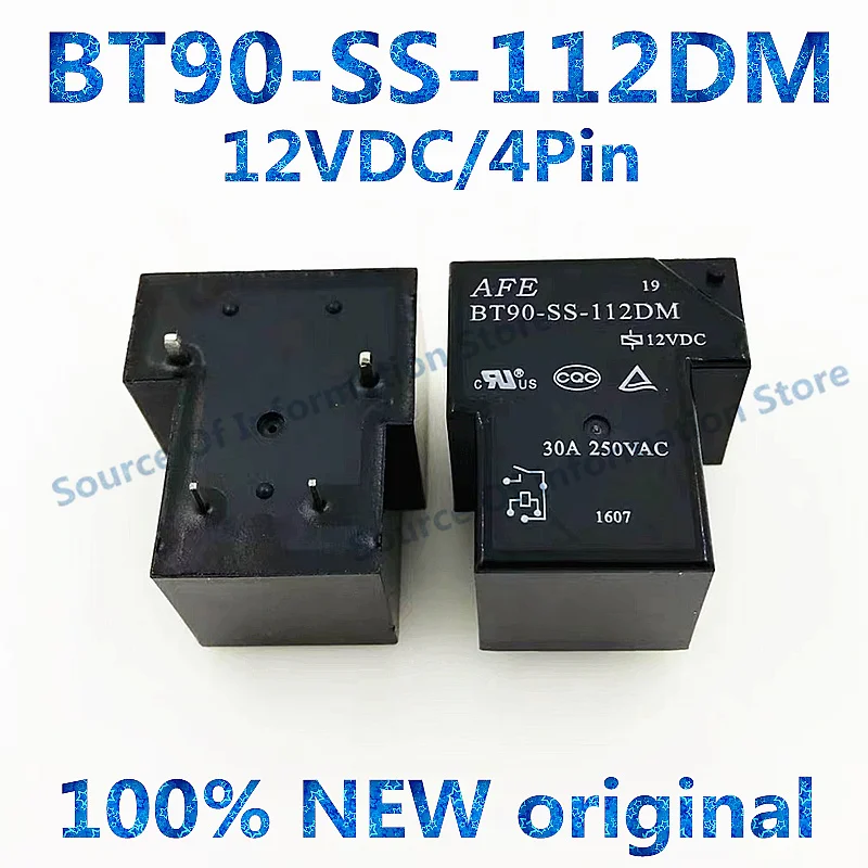 5PCS Relay BT90-SS-112DM 4Pin 30A250VAC Coil 12VDC T90 power relay 100% New original