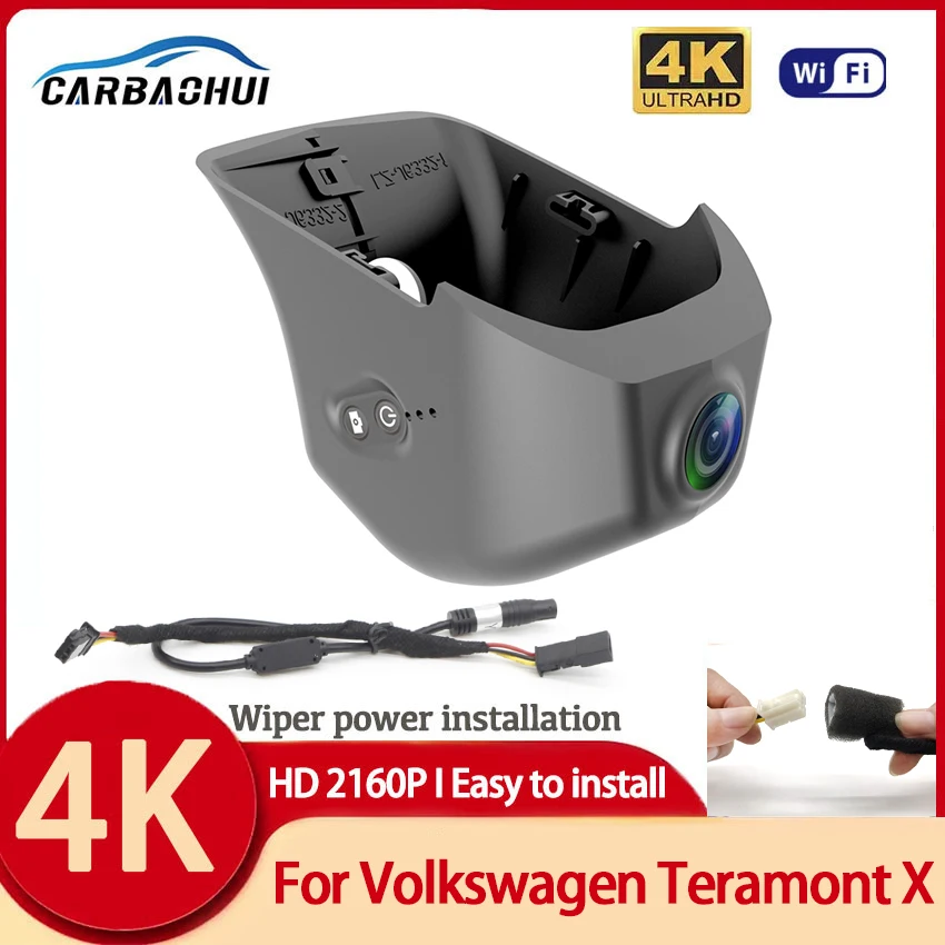 

Easy to install 4K Car DVR Wifi Dedicated Dash Cam Video Recorder Camera For Volkswagen Teramont X 380TSI 2021 UHD 2160P DashCam