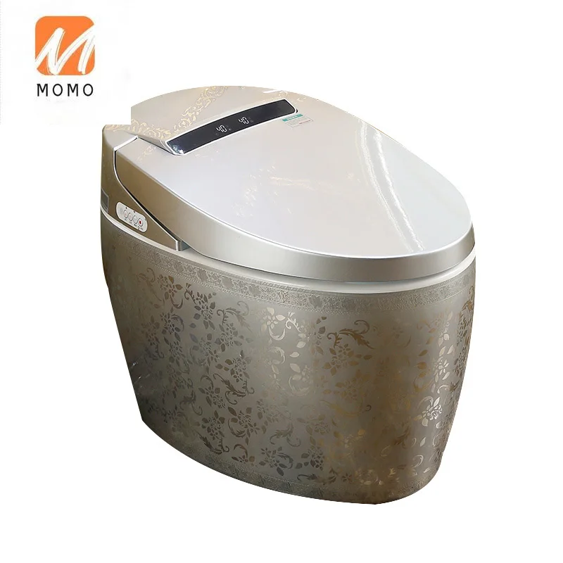 

European retro egg-shaped intelligent toilet integrated multifunctional silver toilet toilet automatic instant heating type