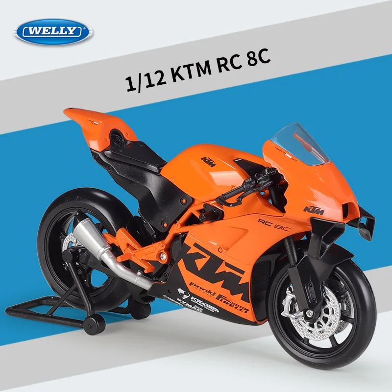 Welly 1:12 Ktm Rc 8c Road Racing Car Heavy Locomotive