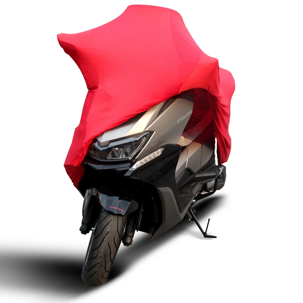 All-Weather Universal Motorcycle & Scooter Protective Cover - Elastic Fabric, UV & Dustproof, Indoor/Outdoor Use, Available in 2 Colors, Sizes M-4XL