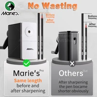 Marie's Manual Pencil Sharpener,Professional 5 Adjustable Long Pencil Nibs Sharpens for Graphite, Colored Pencils, Art Sketching 4