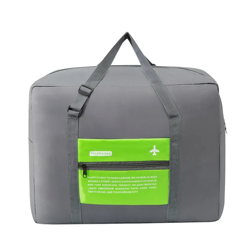 Foldable square travel bag in orange color