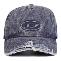 Джинсовые бейсболки унисекс с штампованной буквой D и дырками, весенне-осенние уличные регулируемые повседневные шапки, солнцезащитная шляпа, спортивная кепка — изображение 4