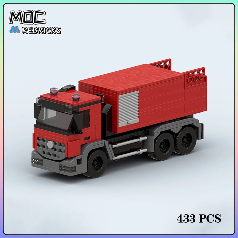 

433 шт., Детский конструктор MOC Fire Hooklift Truck