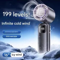 Ventilateur Électrique Portable 2025 – Ventilateur Turbo Rechargeable, Climatiseur de Poche et de Bureau Double Usage pour le Camping 1