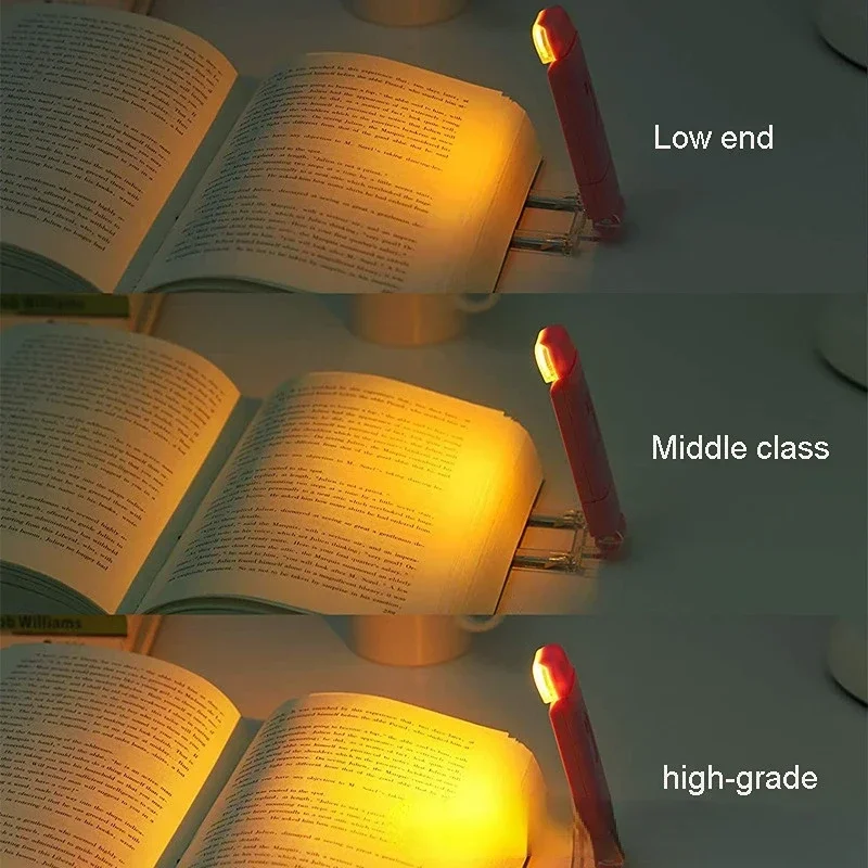 Description Picture 6 of itemLED USB Rechargeable Book Reading Light Brightness Adjustable Eye Protection Clip Book Light Portable Bookmark Read Light