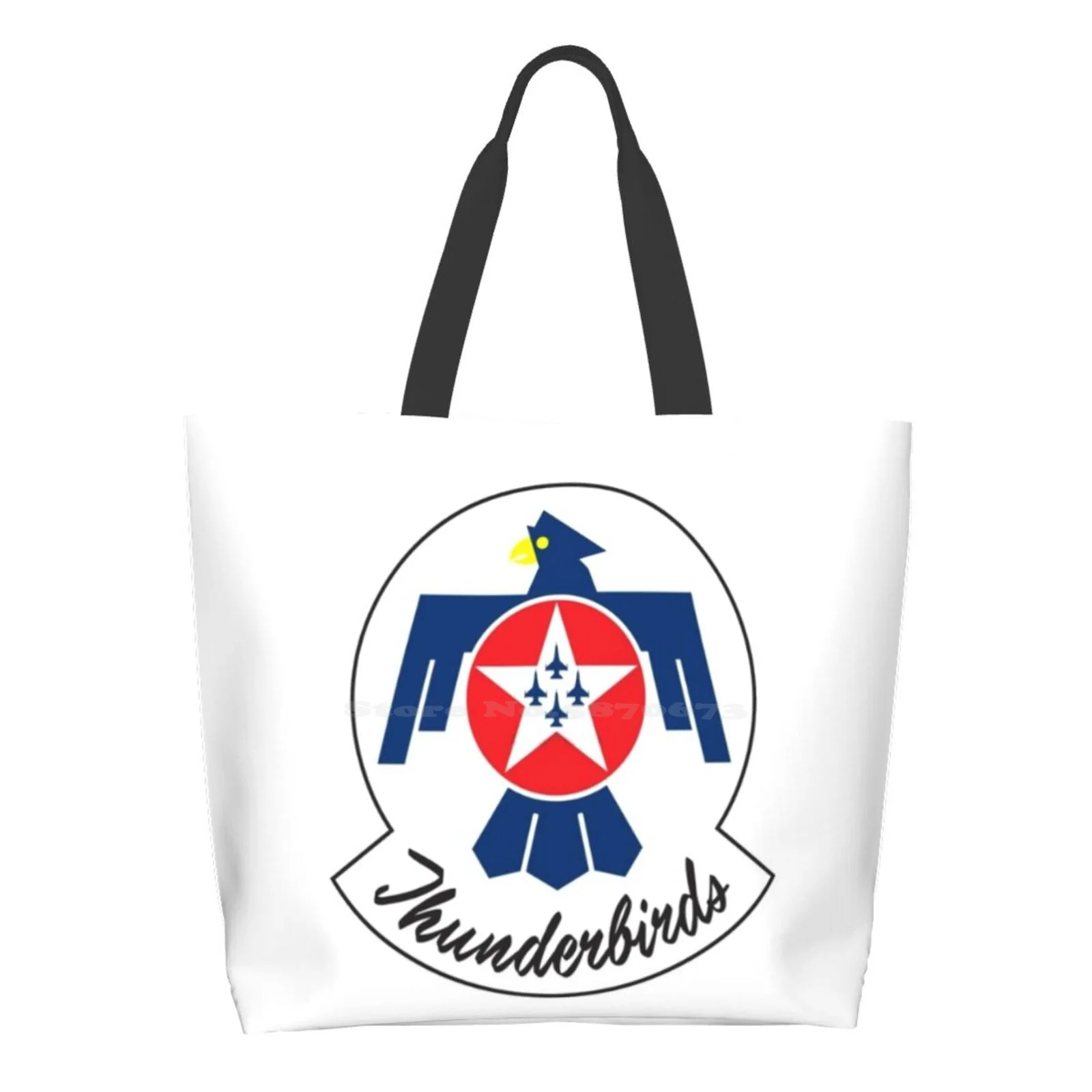 Usaf Thun Rds Air Dimostration Team Tote Bag Di Grandi Dimensioni Di Alta Qualità 3 Diamond 3 Diamond Symbol Airman Aviator Coat Of Arms