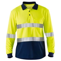 Hi Vis Long Sleeve Reflective Safety Polo for Construction