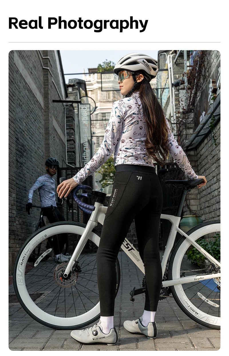 WEST RADFAHREN Männer Frauen Herbst Winter Thermische Fleece Radfahren Trägerhose Mountainbike Radfahren Hosen Pro Team Mtb Lange Hose – Detail 18