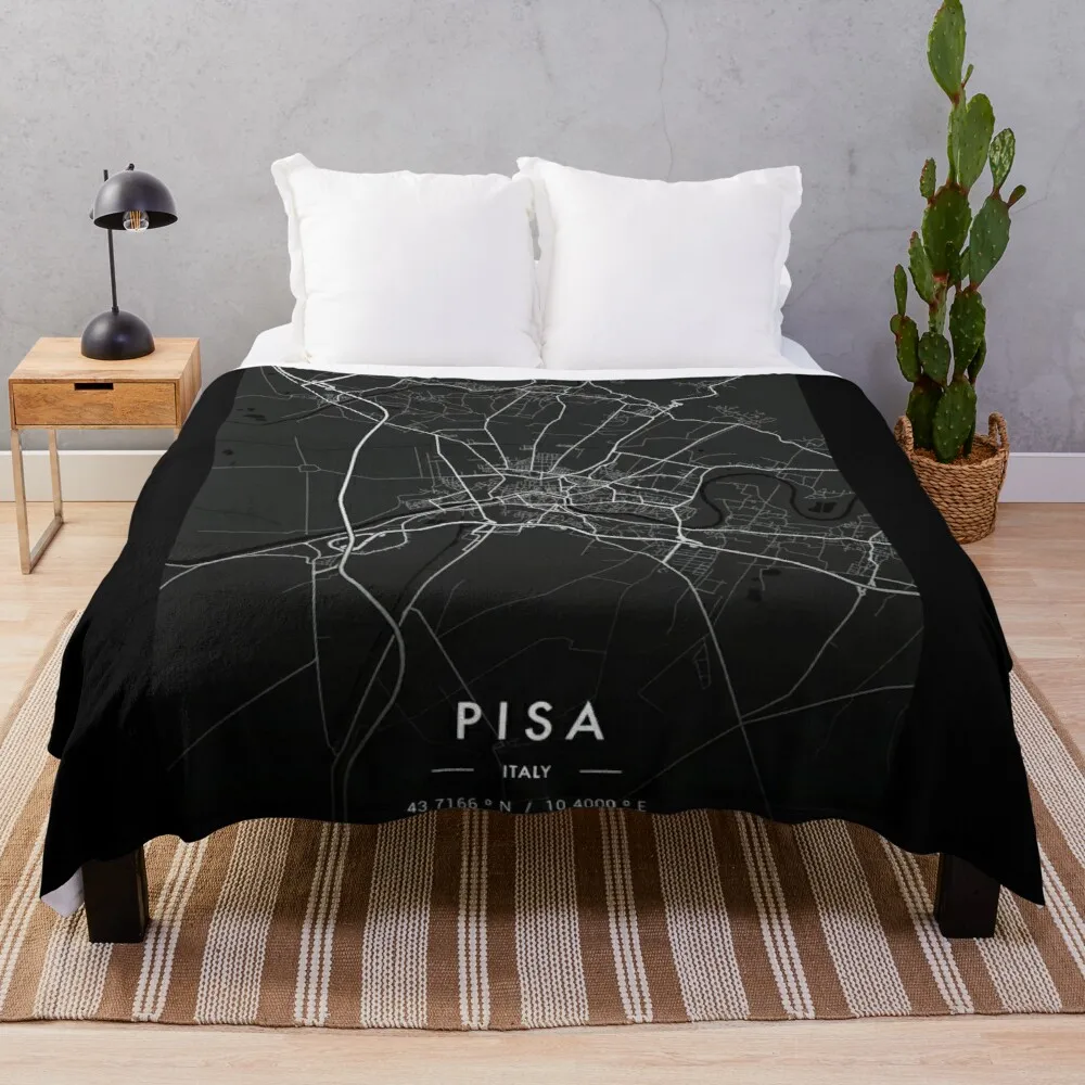 

Pisa City Dark Map Throw Blanket Throw And Blanket