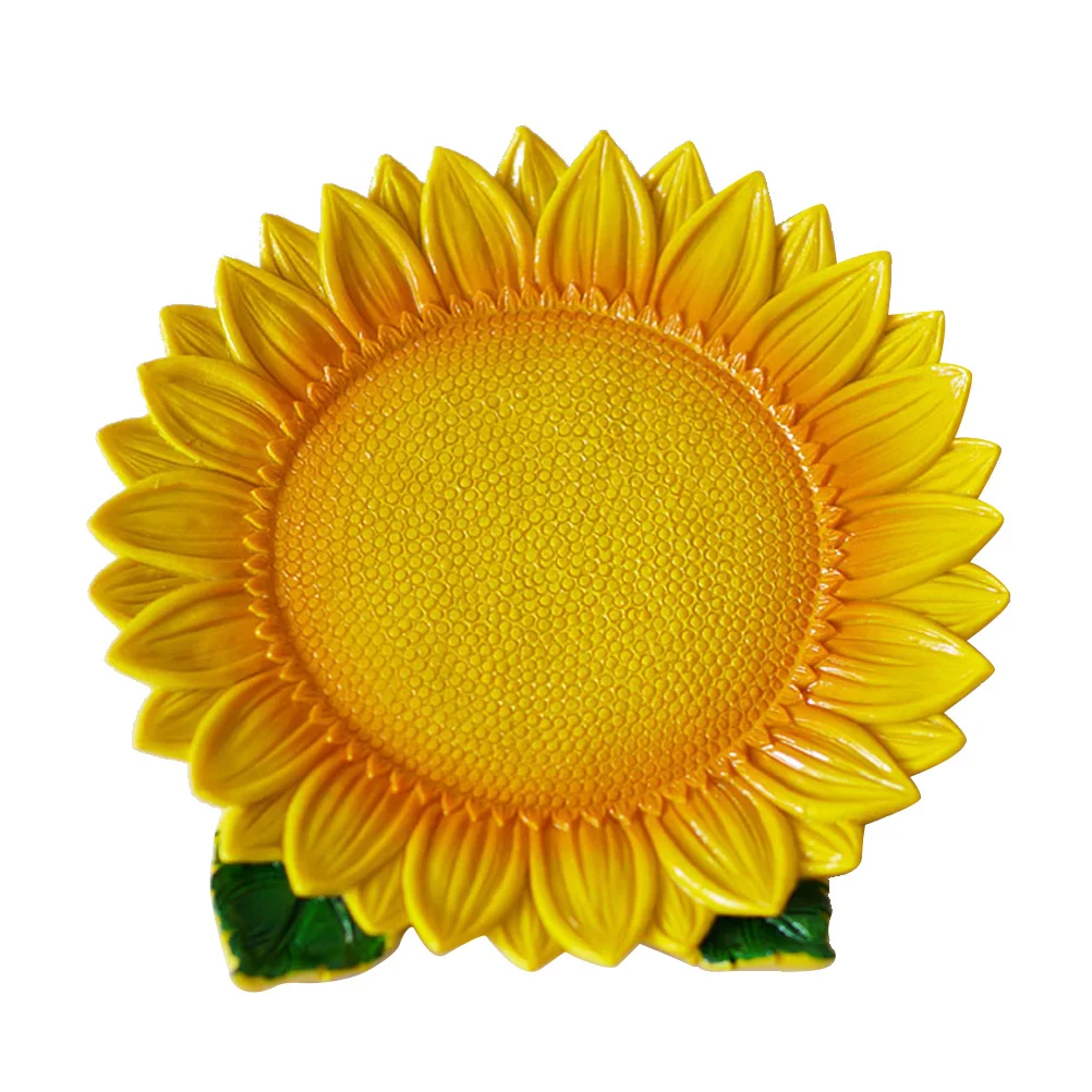 

Resin Plate Yellow Sunflower Plate Resin Dried Fruit Tray Nut Tray Serving Plate for Jewelry Nut Dried Fruit