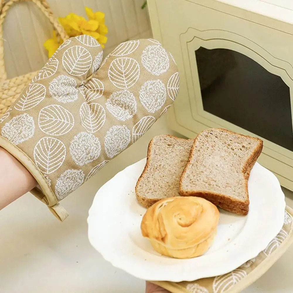1pc Thickened Microwave Gloves Anti-scald Kitchen Tools Heat Resistance Oven Mitts Portable Baking Accessories