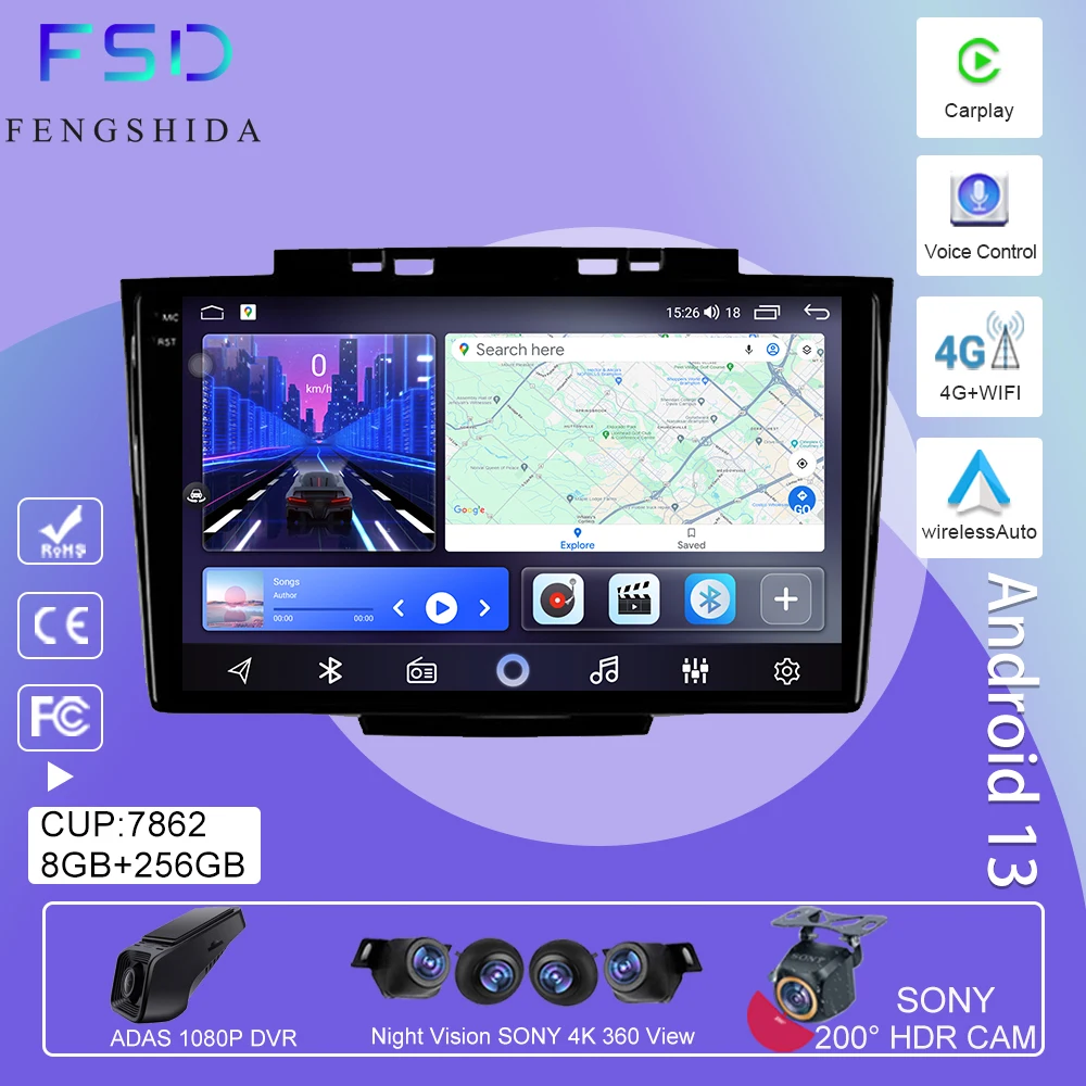 

Автомобильный GPS-навигатор для Great Wall H5 1 2010-2017, мультимедийный стерео-проигрыватель, видео, Android, Авторадио, Carplay, 5G, Wi-Fi, No 2din, DVD
