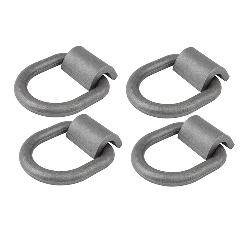 

1 Set Weld On D Ring 1/2 Inch Stake Pocket D Ring 4-Pack Trailer Tie Down Anchor