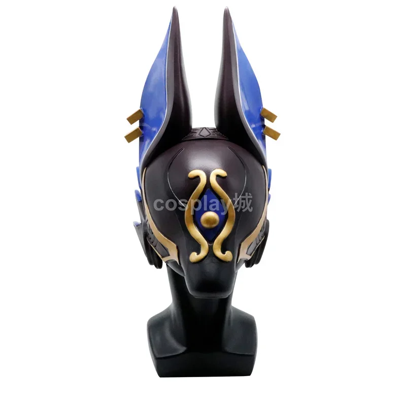 

Genshin Mask Cos Helmet Hat Head Set Accessories The Kane With Dog Ears Cosplay Props Anubis Character Headgear Cos Halloween