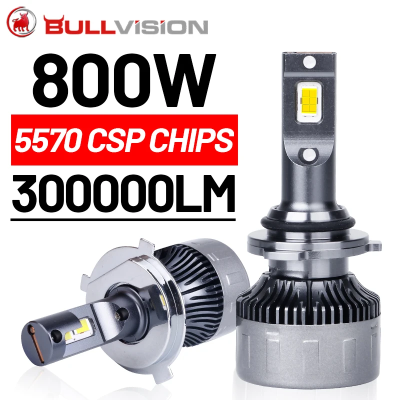 

K5C H4 светодиодный H7 4300 лм 6500K 5570 K H11 H8 9005 CSP 9006 9012 HB4 800 HIR2 H9 H16 W турбо-фонари Canbus EMC STG PTF автомобильная лампа