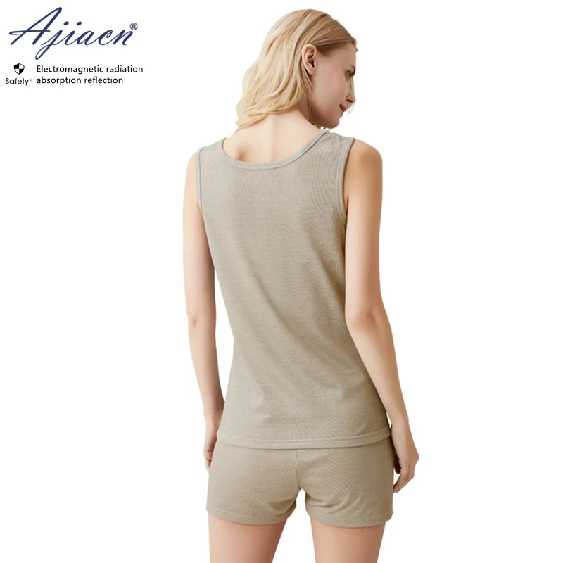 Electromagnetic Radiation Protective Silver Fiber Knitted Fabric Underwear Motor room EMF Shielding Undershirt and Underpants