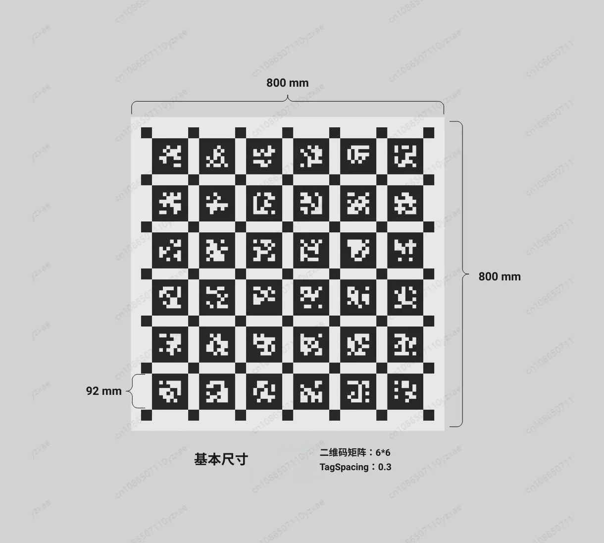 AprilGrid 캘리브레이션 타겟 Kalibr AprilTag 보드 카메라 캘리브레이션 패턴 (ROS SLAM 머신 비전용)