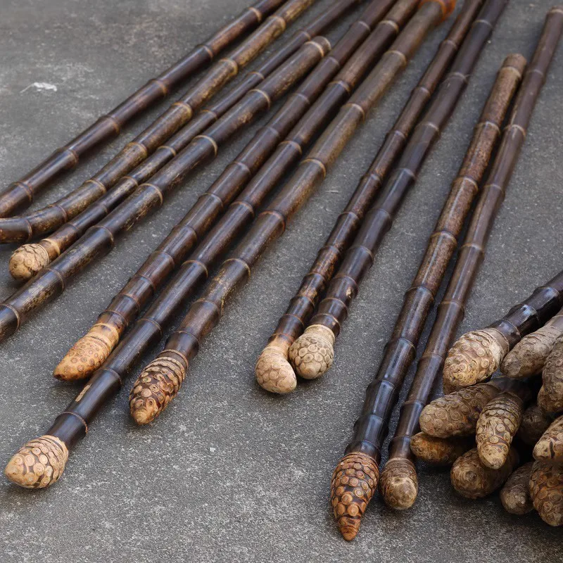 Natrual Purple Bamboo Walking Sticks Monk Staff Woodworking Craft
