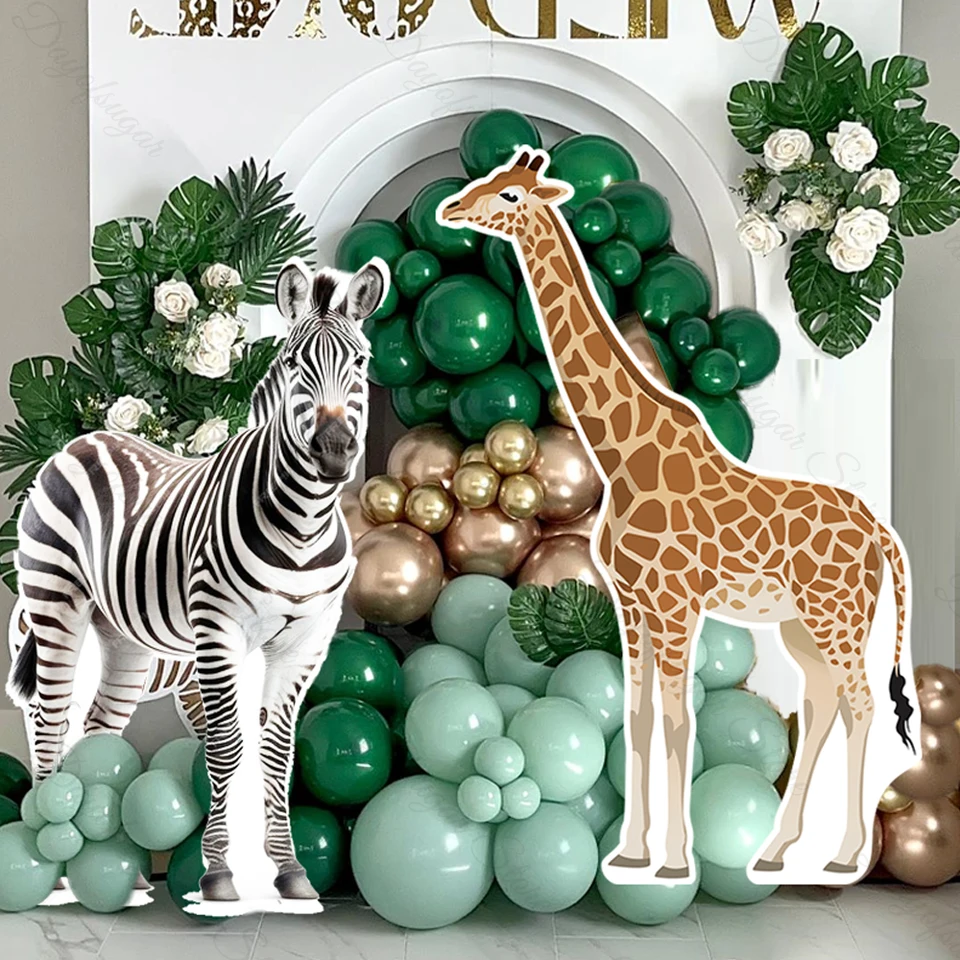 Giraffe Zebra Cutout Mosaic Board 18/36Inch Height Zebra Giraffe