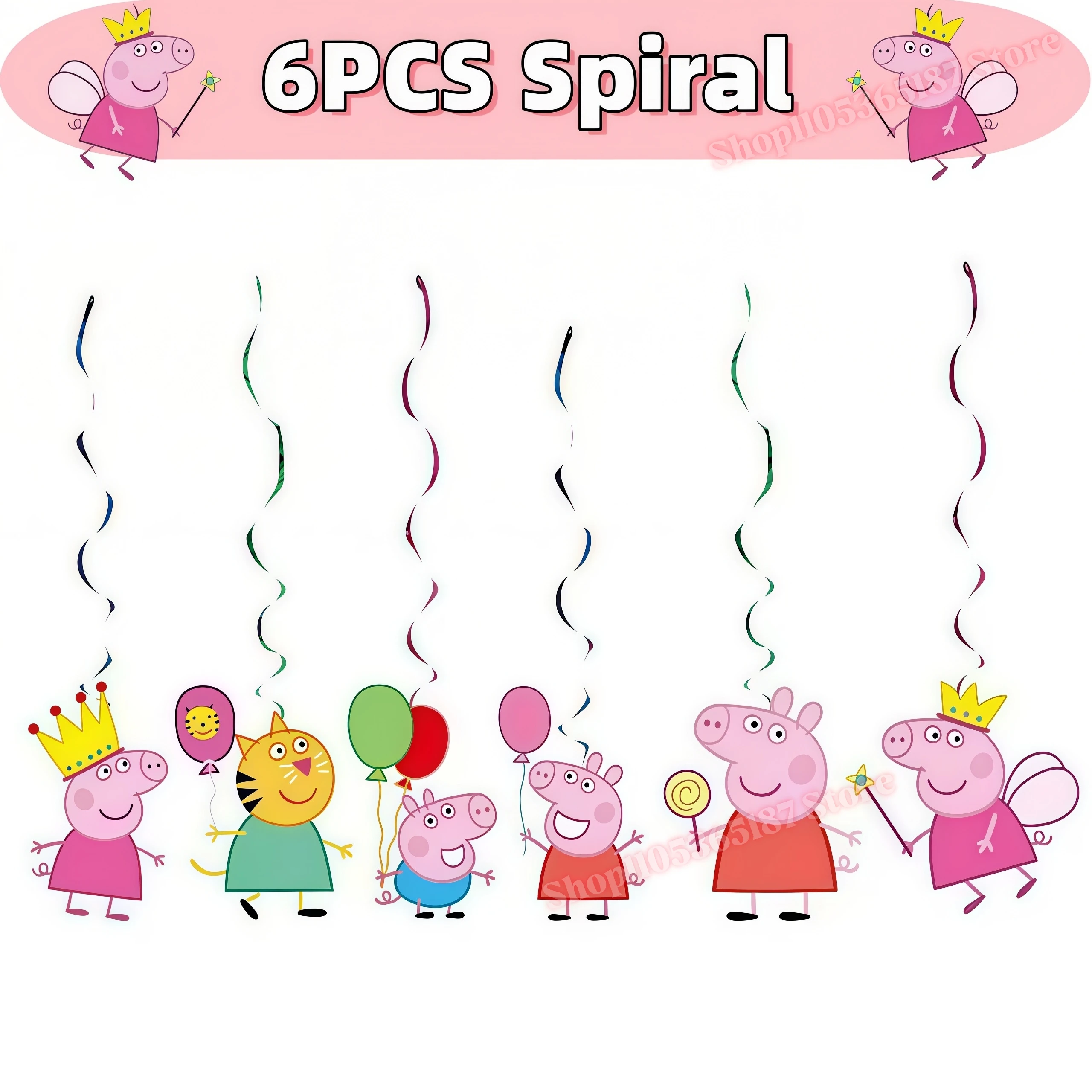 Peppa Pig Geburtstagsparty-Dekoration George Page Ballon Teller Becher für Kinder-Events Mädchen-Geschenk Baby-Shower-Zubehör – Detail 10