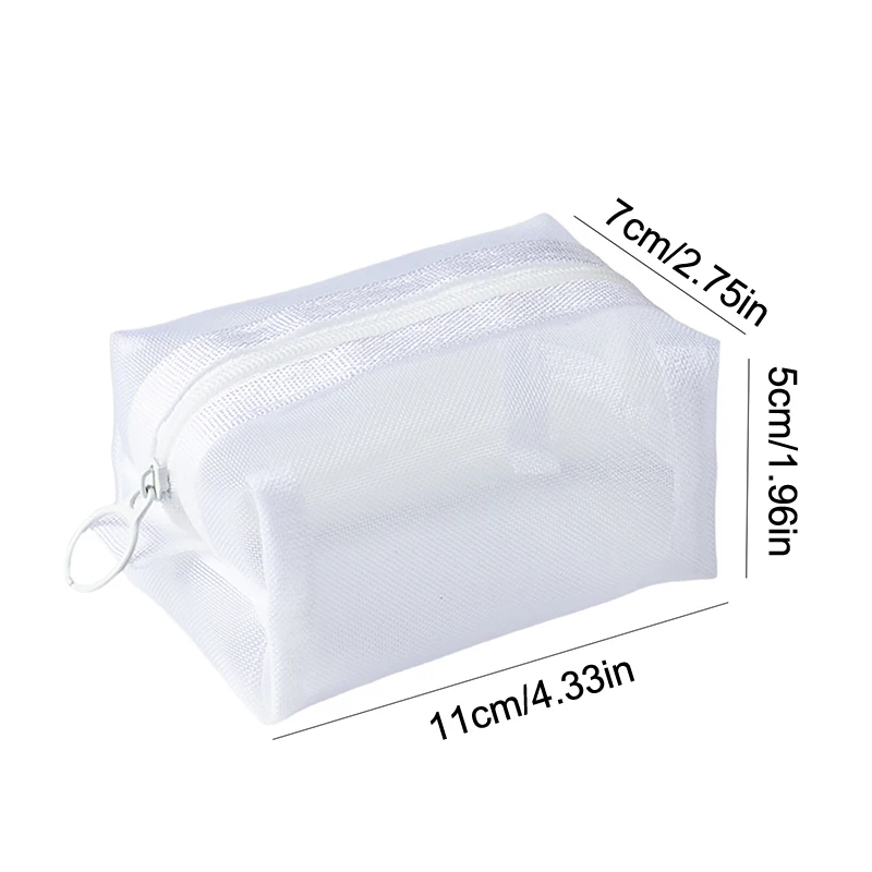 Mesh Cosmetic Pouch Lipstick Storage Bags Coin Purse Headphone Case Organizer Data Cable ID Card Bank Card Storage 6