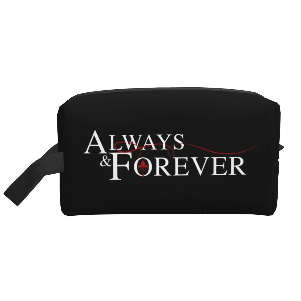 Custom Always And Forever Makeup Bag for Women Travel Cosmetic Organizer Fashion The Vampire Diaries Storage Toiletry Bags 2
