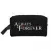 Custom Always And Forever Makeup Bag for Women Travel Cosmetic Organizer Fashion The Vampire Diaries Storage Toiletry Bags 2