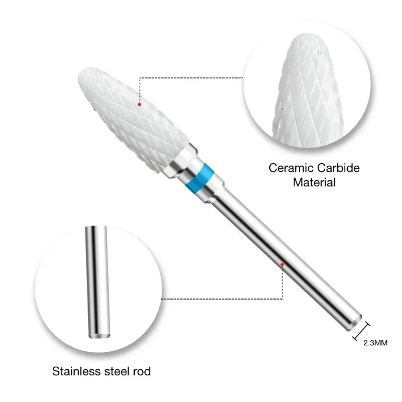 Ceramic Tungsten Nail Drill Bits Milling Cutter For Manicure Pedicure Nail Files Buffer Nails Art Equipment Accessories Tool 4