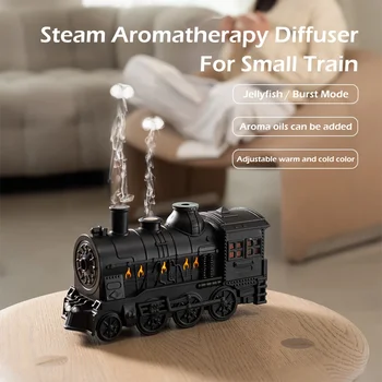2025 NEW Mini Train Shape Essential Oil Diffuser with Light Cool Mist Air Humidifier Aromatherapy Diffuser for Home Office 1