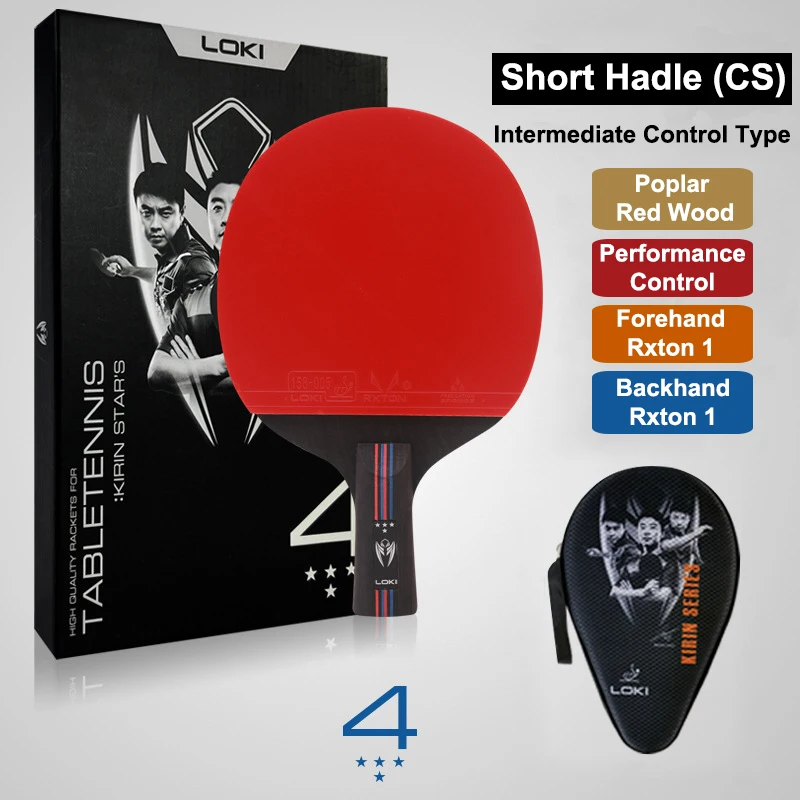 LOKI K4 4 Stars Table Tennis Racket 7-Ply Pure Wood Blade Professional Ping  Pong Racket with 2-side Pips-in Rubber for Training - AliExpress