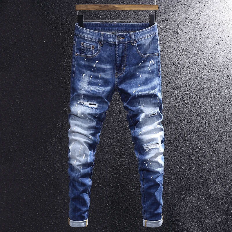 Джинсы мужские в стиле ретро