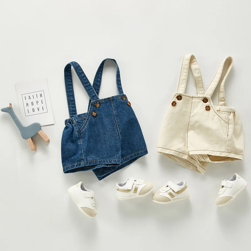 Autumn Toddler Baby Boys Cowboy Romper  Baby Boys Girls Solid Color Denim Romper Sleeveless Baby Denim Jumpsuit Pocket Bodysuit 3