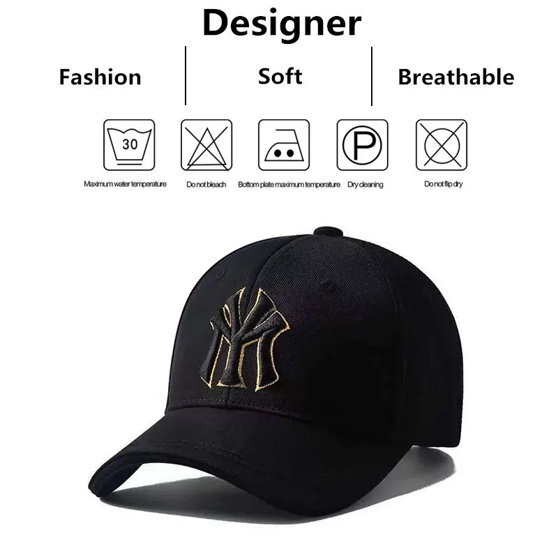 Baseball Hats Unisex Three Dimensional Edging Letter Embroidery Baseball Hats Spring and Autumn Outdoor Adjustable Casual Hats Sunscreen Hat