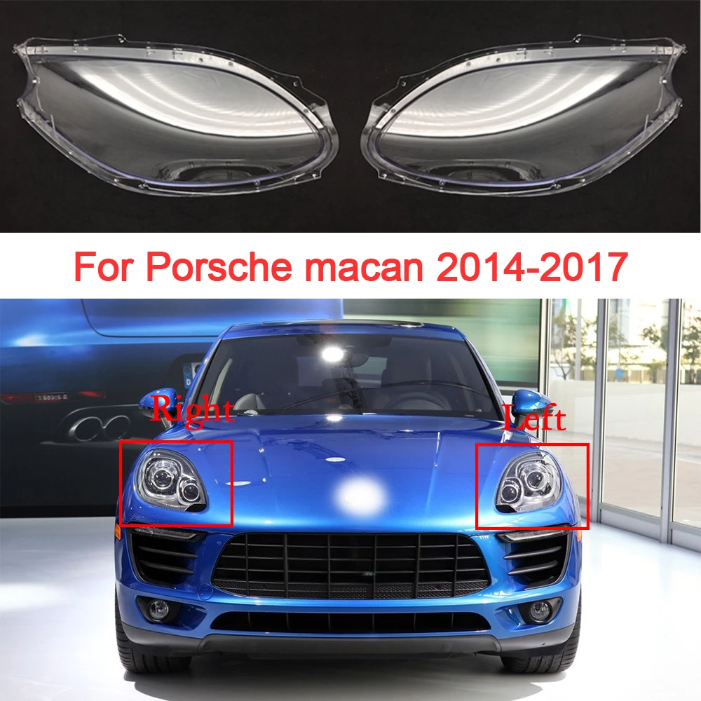 Car Headlight Glass For Porsche Macan 2014 2015 2016 2017 Left/Right