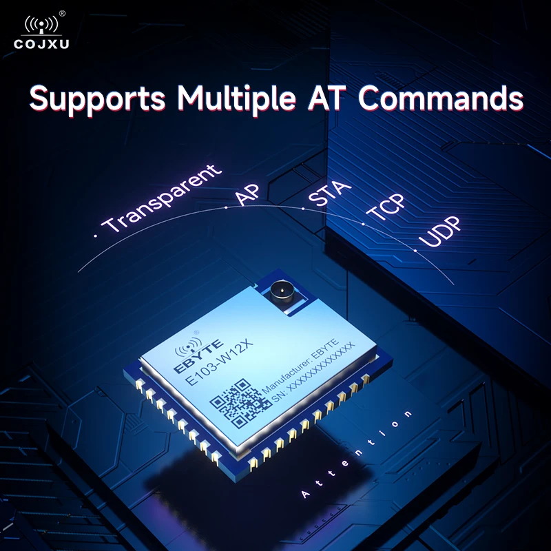 COJXU E103-W12X Plusieurs Prises MQTT Avec IPEX 안테나 실패, DA16200 SoC 시리즈 와이파이 테크, AT Commande COJXU, 2.4GHz
