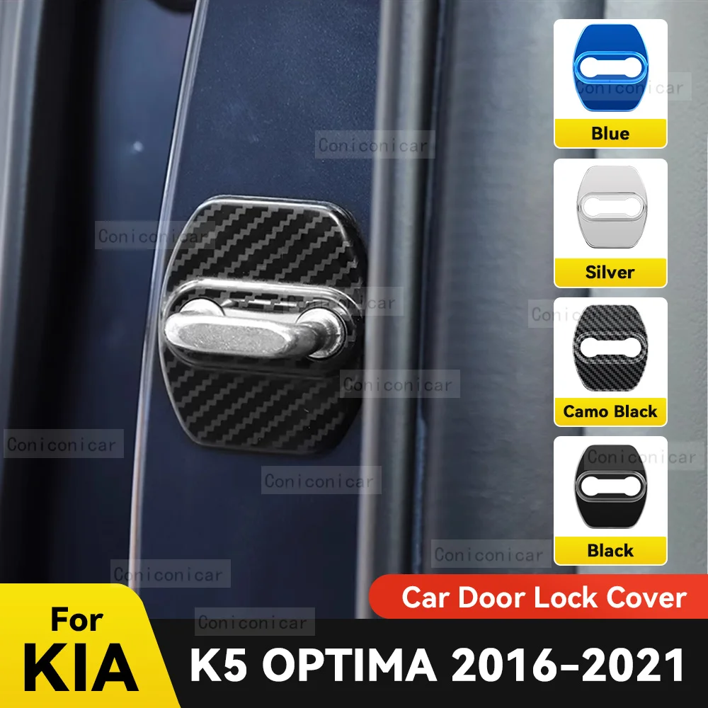 

Автомобильный Дверной замок, защитная крышка, флаги, эмблема, корпус из нержавеющей стали для KIA K5 OPTIMA 2016-2021, автомобильные аксессуары